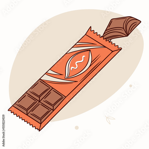Hand Drawn Chocolate Bar Vector – Sweet Cocoa Snack Illustrations