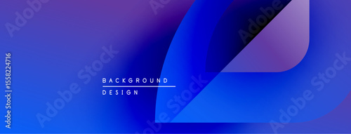 Abstract gradient background. Blue, purple hues blend smoothly. Modern design elements create dynamic visual impact. Text reads background design.