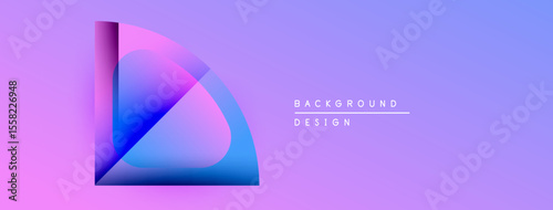 Abstract gradient design. Purple, blue hues blend smoothly. Minimalist aesthetic, modern look. Text reads background design.