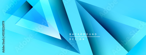Abstract blue layers create dynamic gradient effect. Modern design, suitable for backgrounds, presentations, digital art.