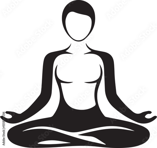 yoga silhouette vector
