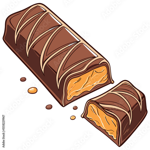 Hand Drawn Chocolate Bar Vector – Sweet Cocoa Snack Illustrations