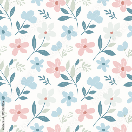 Floral Seamless Pattern – Elegant Botanical Background Design