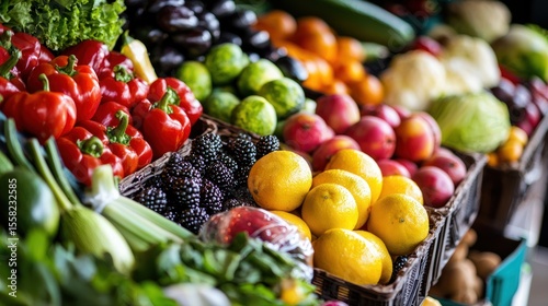 An open refrigerator fully stocked with fresh fruits, vegetables, and healthy meals