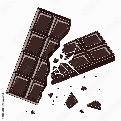 Hand Drawn Chocolate Bar Vector – Sweet Cocoa Snack Illustrations