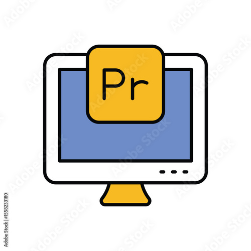 Premiere Icon vector stock illustration