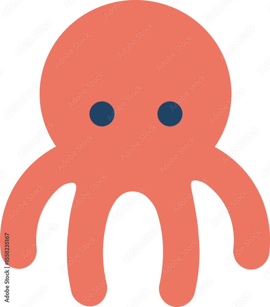 Obraz premium red octopus