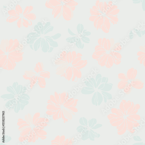 Wallpaper Mural Floral Seamless Pattern – Elegant Botanical Background Design Torontodigital.ca