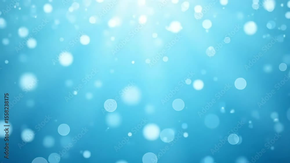 Serene blue bokeh background animation creates a calming and peaceful atmosphere, perfect for intros, titles, and motion graphics.