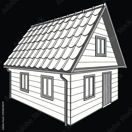 Siding cladding texture seamless pattern. Vector repeated background of white slate or galvanized iron sheet. Corrugated metal roofing, profiled sheeting for covering roof or fencing textured backdrop
