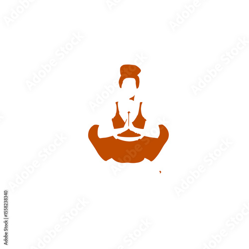 Peaceful yoga illustration showing meditation and body balance for health and mindfulness.