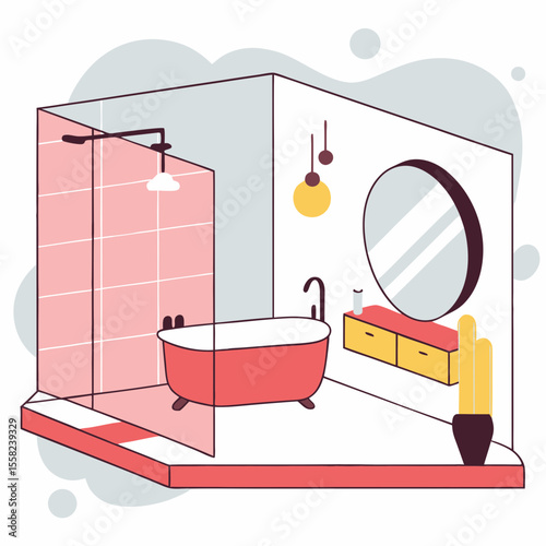 illustration of a bathroom