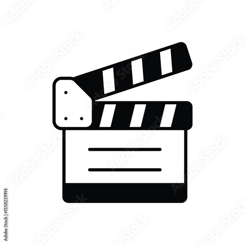 Clapperboard Icon vector stock illustration