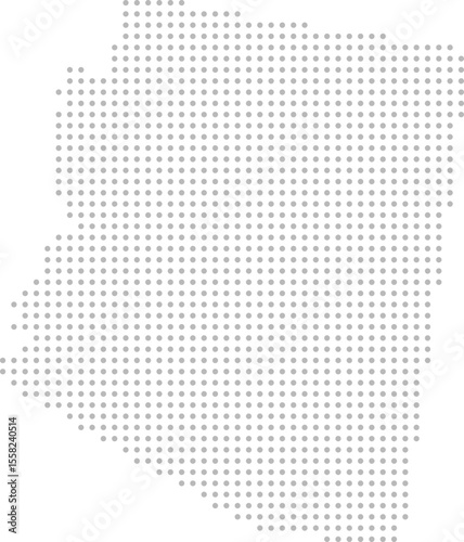 Arizona, United States – circle dot grid vector map (Albers equal area conic projection, PPT-compatible & fully editable)