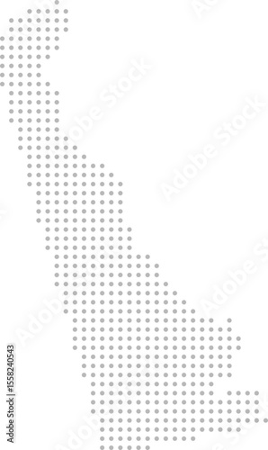 Delaware, United States – circle dot grid vector map (Albers equal area conic projection, PPT-compatible & fully editable)