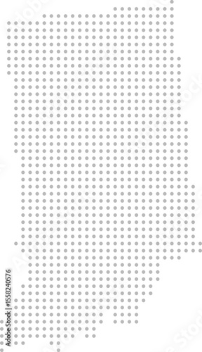 Indiana, United States – circle dot grid vector map (Albers equal area conic projection, PPT-compatible & fully editable)