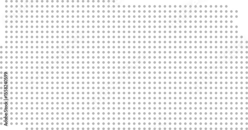 Kansas, United States – circle dot grid vector map (Albers equal area conic projection, PPT-compatible & fully editable)