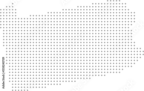 Pennsylvania, United States – circle dot grid vector map (Albers equal area conic projection, PPT-compatible & fully editable)