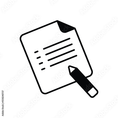 Script Icon vector stock illustration