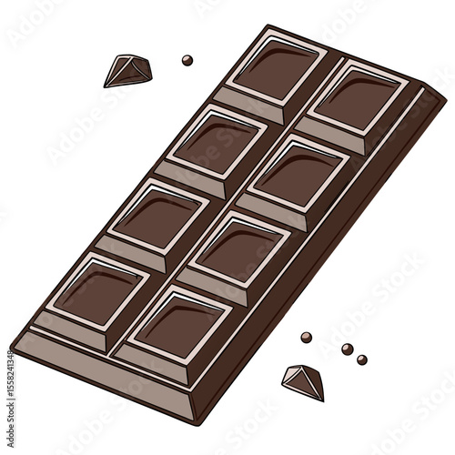 Hand Drawn Chocolate Bar Vector – Sweet Cocoa Snack Illustrations