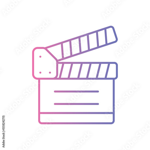 Clapperboard Icon vector stock illustration