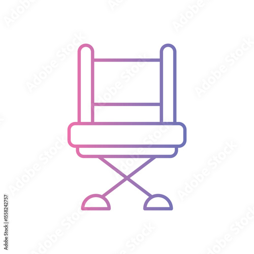 Director Chair Icon vector stock illustration