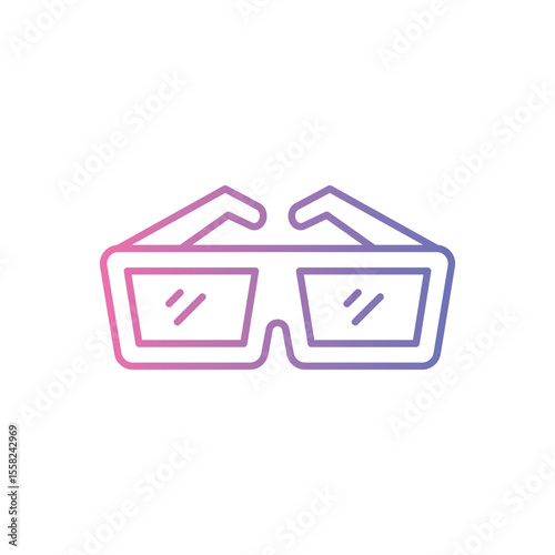 3D Glasses Icon vector stock illustration