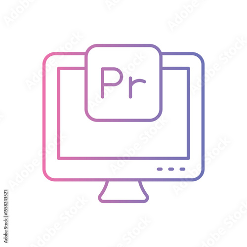 Premiere Icon vector stock illustration