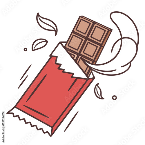 Hand Drawn Chocolate Bar Vector – Sweet Cocoa Snack Illustrations