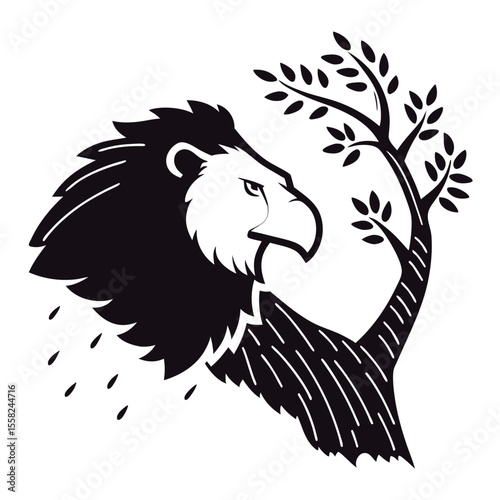 Lion & Eagle | Royal Power Vector Design - Naseria Style"