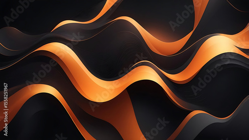 Abstract geometric glass pattern with orange tones