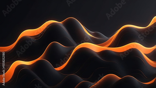 Abstract geometric glass pattern with orange tones