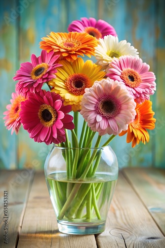  Daisies in Vase – Bright Colorful Flowers for Interior Decoration.