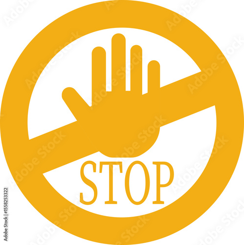 Stop icon.No Entry or No Sign and Warning Icon.hand stop sign and symbol. Do not enter red sign.Alert information, accident notification vector illustration.sign icon vector illustration.