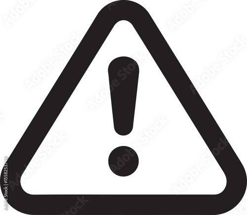 Warning or Hazard Exclamation Mark Icon - Alert Symbol