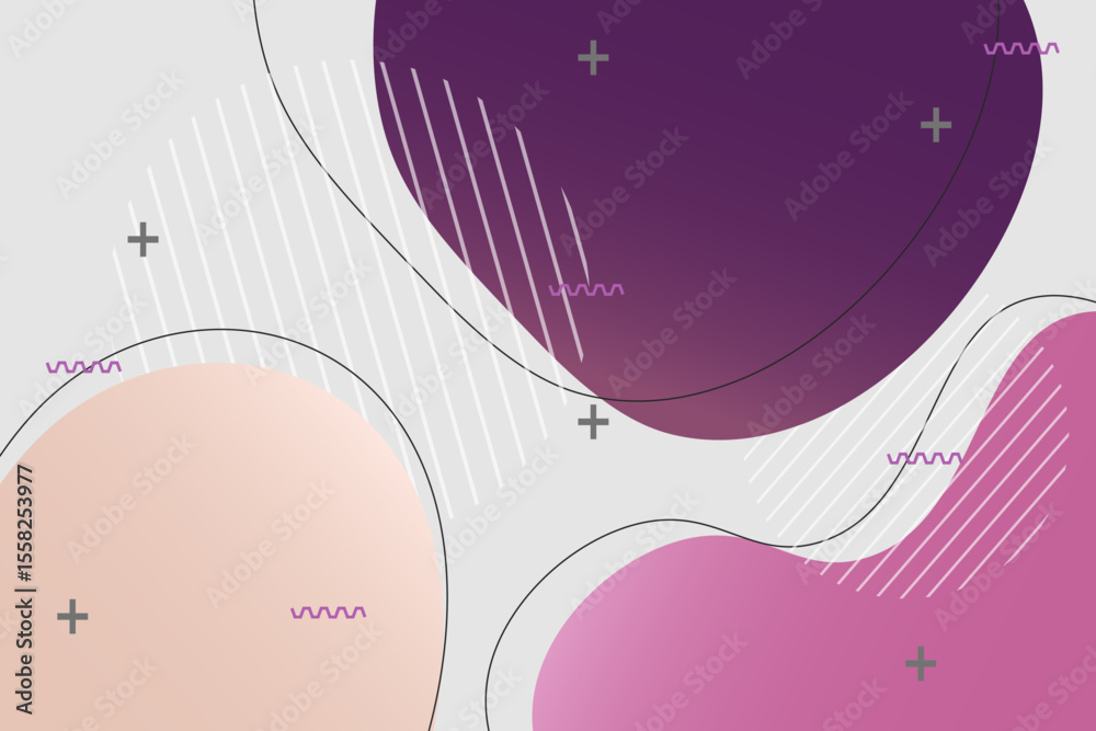 Modern multicolor shape abstract background  design element. for poster. banner, web design, header, cover, billboard, brochure, social media, landing page. Vector illustration