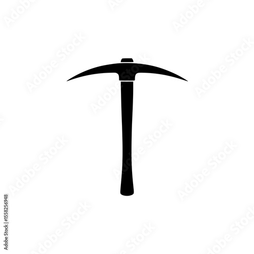 Simple silhouette of pickaxe