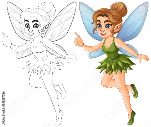 Charming Fairy in Vibrant Vector Illustration
