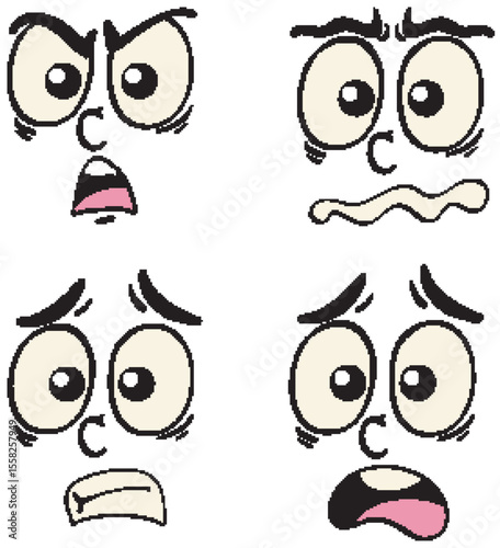 Expressive Cartoon Faces with Varied Emotions