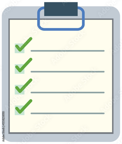 Checklist on a Clipboard Illustration