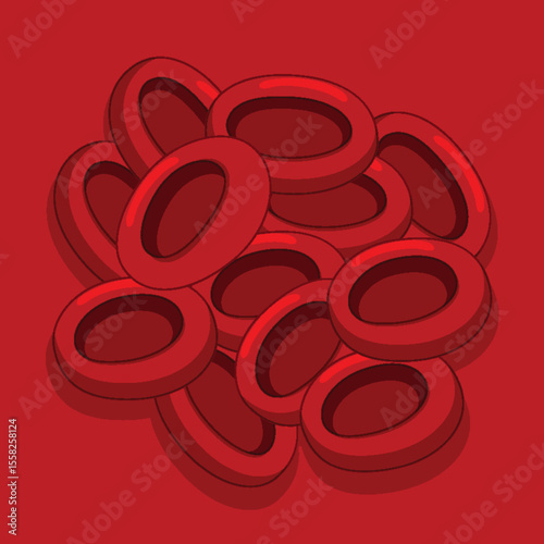 Red Blood Cells Vector Illustration