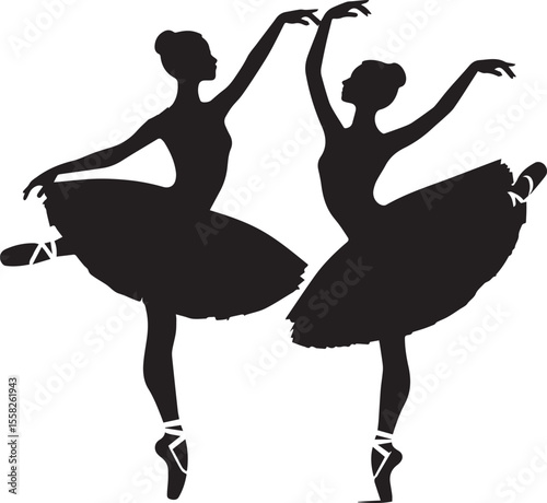 Dynamic Ballerina in Striking Silhouette