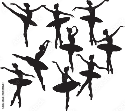 Choreographed Ballet Silhouette of Poise and Grace