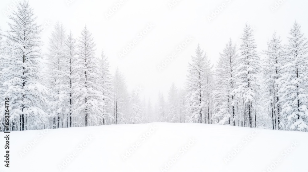 Naklejka premium Between Trees Looks Up and to Right Winter