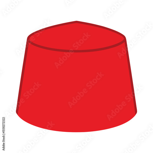 Fez Hat Outline Collection with Tasseled and Cylindrical Shapes