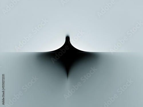 Abstract Dark Geometric Shape with Light Gray Background for Modern Design