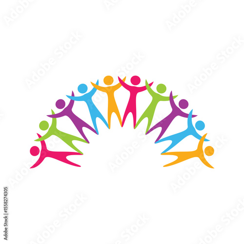 Colorful  of Unity and Community logo