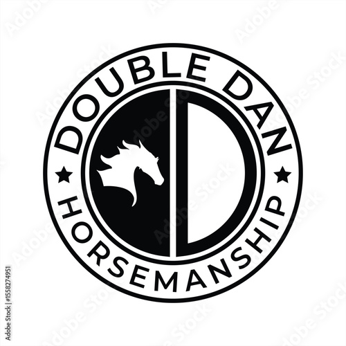 Double Dan Horsemanship Logo A Symbol of Equestrian Excellence and Training