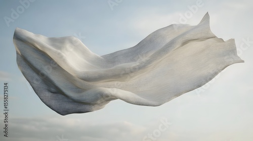 48. A textured linen banner floating in the breeze
