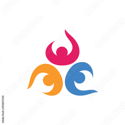 Colorful community group team People Logo Design